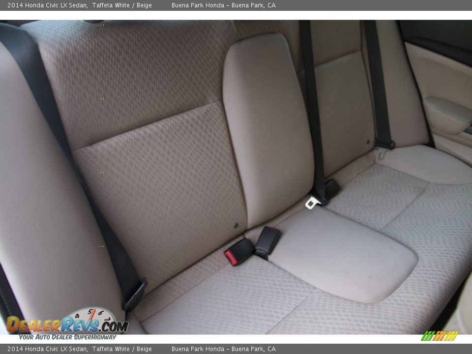 2014 Honda Civic LX Sedan Taffeta White / Beige Photo #15