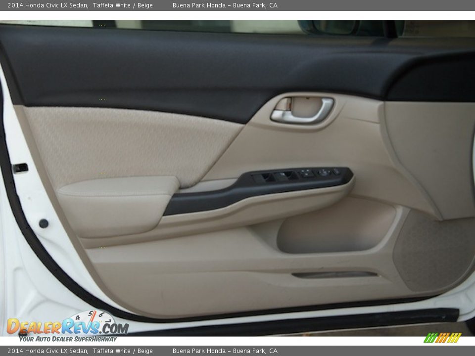 2014 Honda Civic LX Sedan Taffeta White / Beige Photo #20