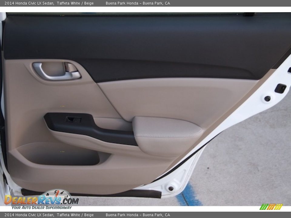 2014 Honda Civic LX Sedan Taffeta White / Beige Photo #22