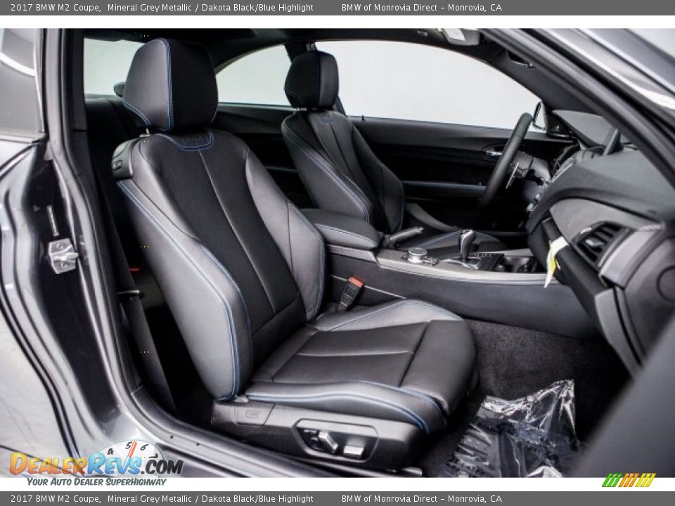 Dakota Black/Blue Highlight Interior - 2017 BMW M2 Coupe Photo #2