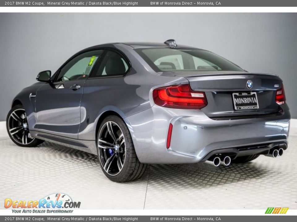 2017 BMW M2 Coupe Mineral Grey Metallic / Dakota Black/Blue Highlight Photo #3