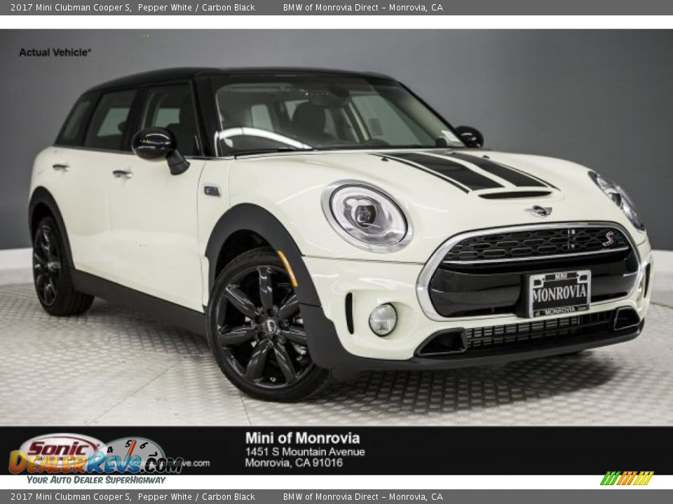 2017 Mini Clubman Cooper S Pepper White / Carbon Black Photo #1