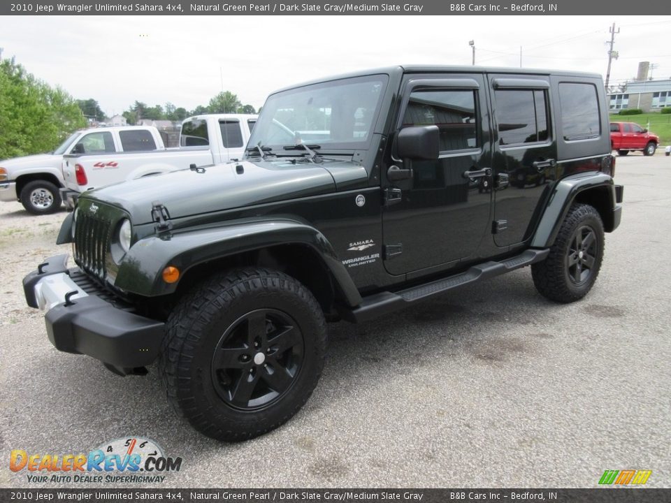 2010 Jeep Wrangler Unlimited Sahara 4x4 Natural Green Pearl / Dark Slate Gray/Medium Slate Gray Photo #1