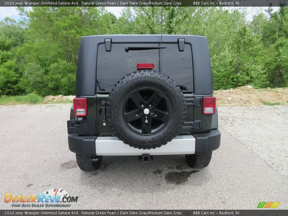 2010 Jeep Wrangler Unlimited Sahara 4x4 Natural Green Pearl / Dark Slate Gray/Medium Slate Gray Photo #5