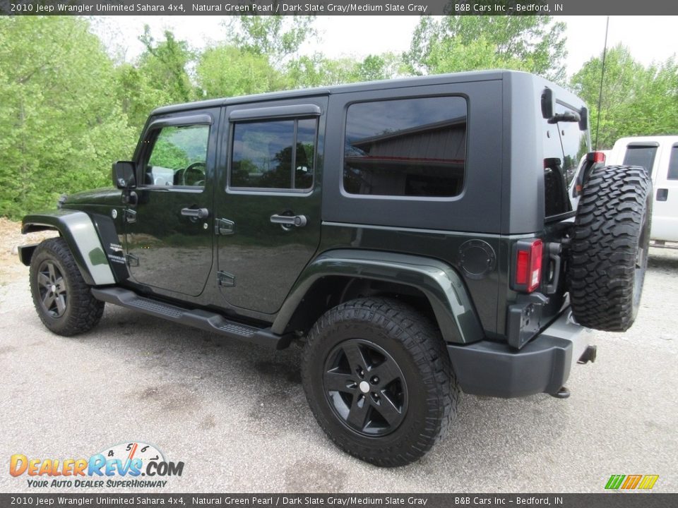 2010 Jeep Wrangler Unlimited Sahara 4x4 Natural Green Pearl / Dark Slate Gray/Medium Slate Gray Photo #6
