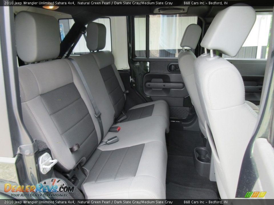 Rear Seat of 2010 Jeep Wrangler Unlimited Sahara 4x4 Photo #20