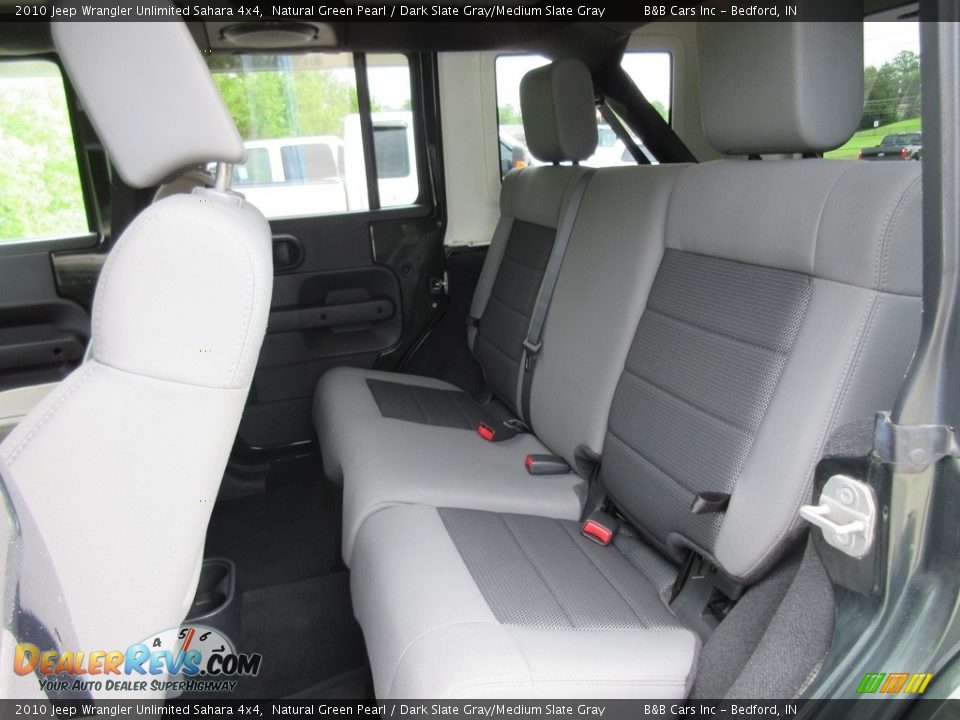 Rear Seat of 2010 Jeep Wrangler Unlimited Sahara 4x4 Photo #23