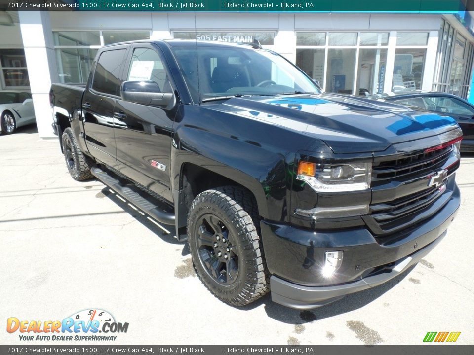 2017 Chevrolet Silverado 1500 LTZ Crew Cab 4x4 Black / Jet Black Photo #3