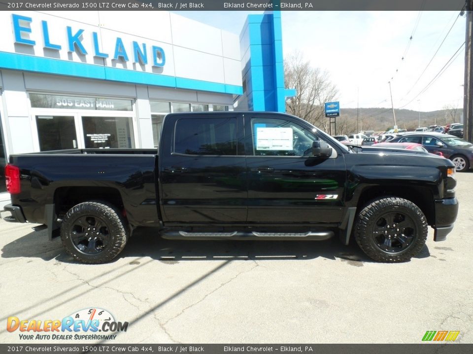 2017 Chevrolet Silverado 1500 LTZ Crew Cab 4x4 Black / Jet Black Photo #4