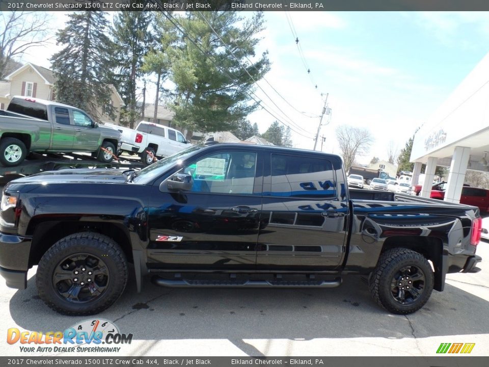 2017 Chevrolet Silverado 1500 LTZ Crew Cab 4x4 Black / Jet Black Photo #8