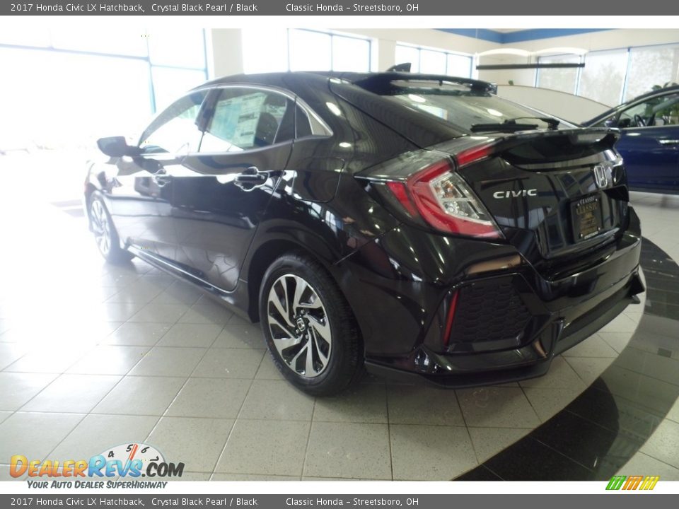 2017 Honda Civic LX Hatchback Crystal Black Pearl / Black Photo #2