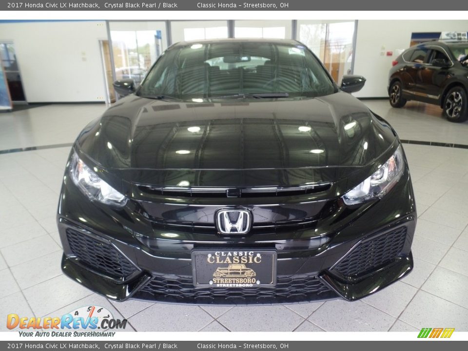 2017 Honda Civic LX Hatchback Crystal Black Pearl / Black Photo #3