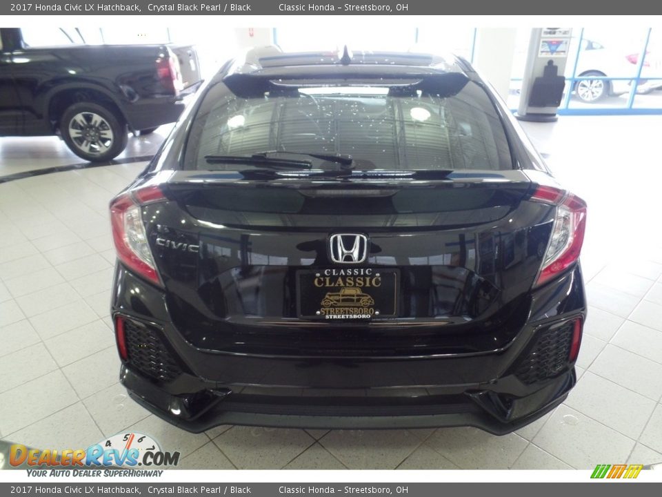 2017 Honda Civic LX Hatchback Crystal Black Pearl / Black Photo #4