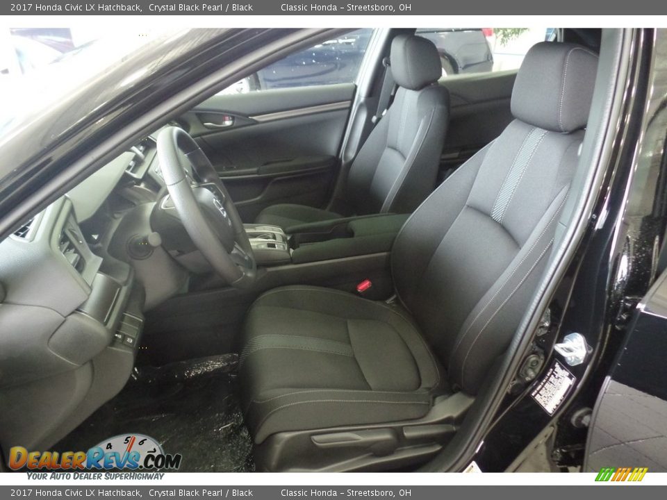 2017 Honda Civic LX Hatchback Crystal Black Pearl / Black Photo #6