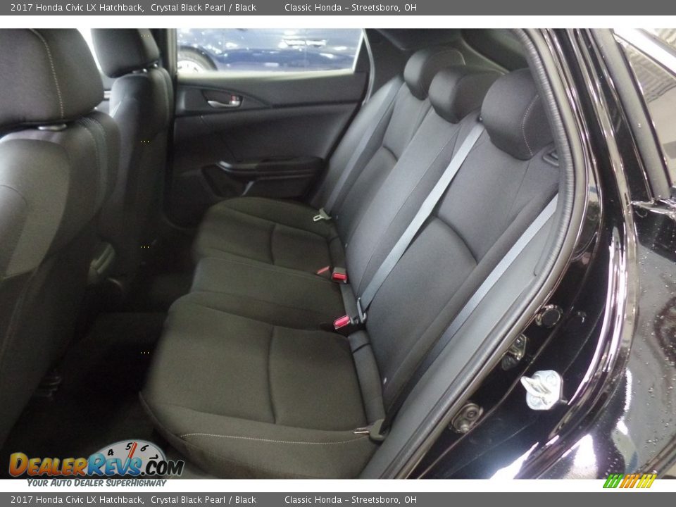 2017 Honda Civic LX Hatchback Crystal Black Pearl / Black Photo #7
