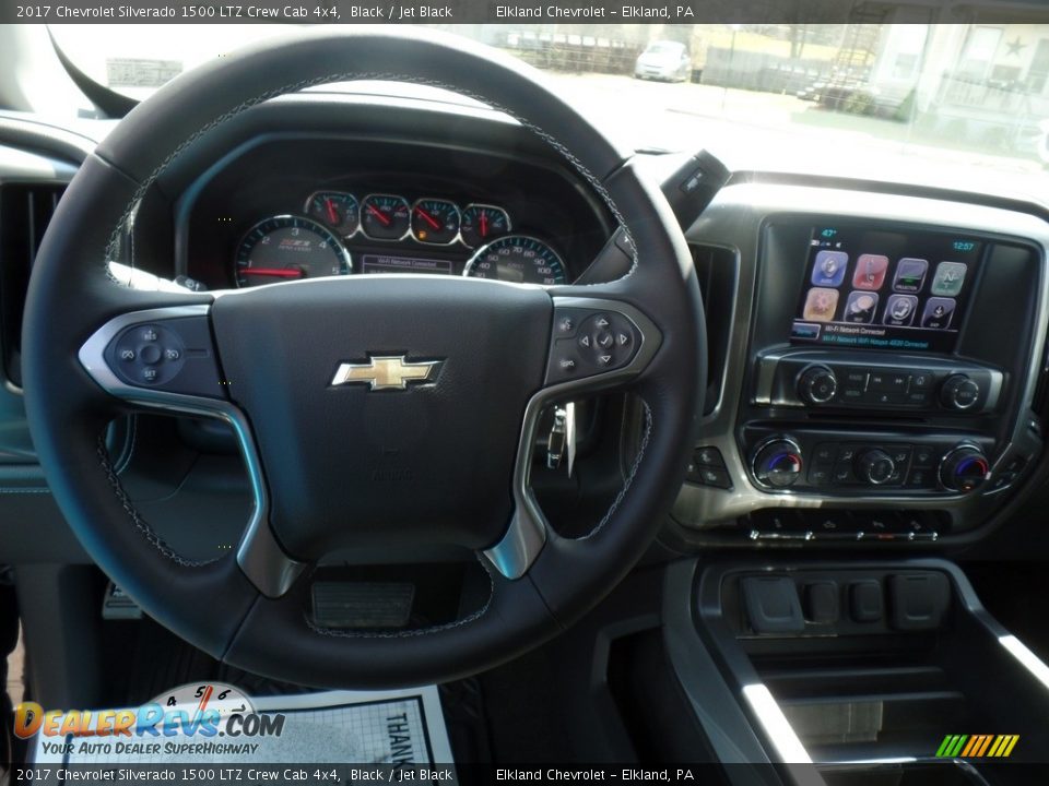 2017 Chevrolet Silverado 1500 LTZ Crew Cab 4x4 Black / Jet Black Photo #24