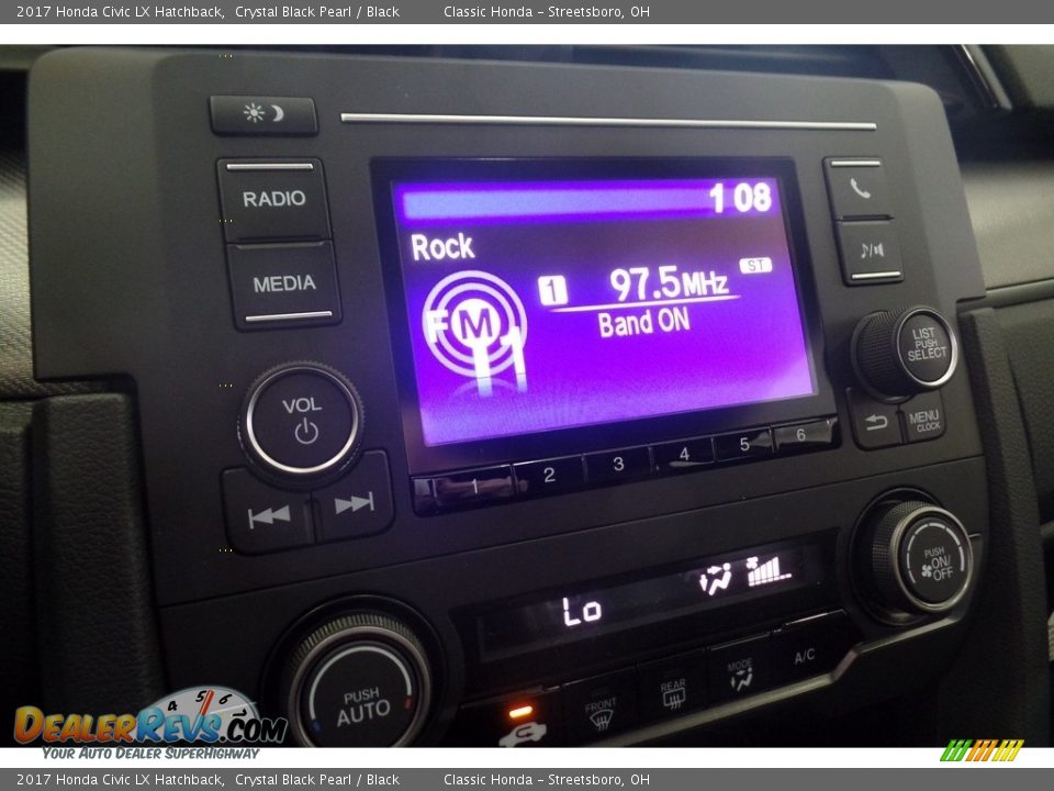 2017 Honda Civic LX Hatchback Crystal Black Pearl / Black Photo #9