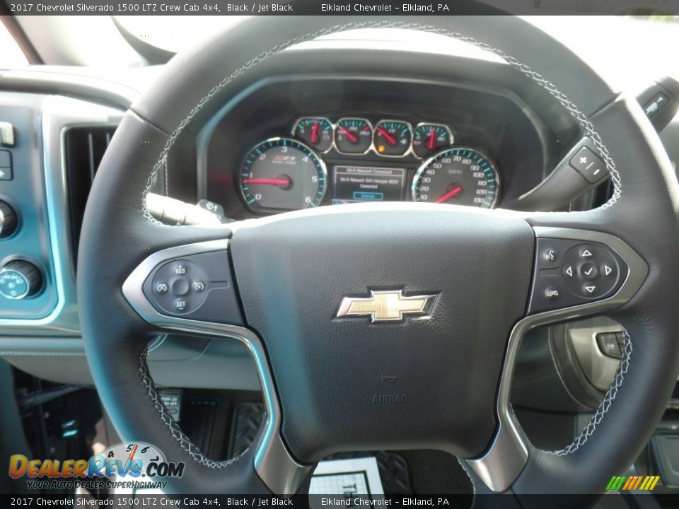 2017 Chevrolet Silverado 1500 LTZ Crew Cab 4x4 Black / Jet Black Photo #25