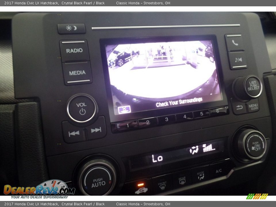 2017 Honda Civic LX Hatchback Crystal Black Pearl / Black Photo #10