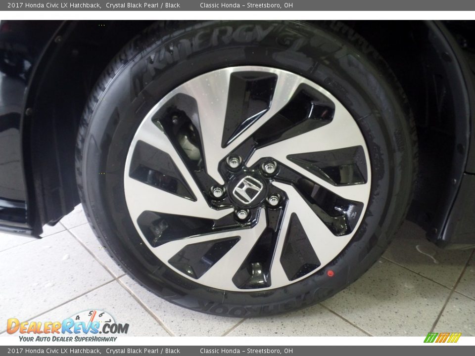 2017 Honda Civic LX Hatchback Crystal Black Pearl / Black Photo #12