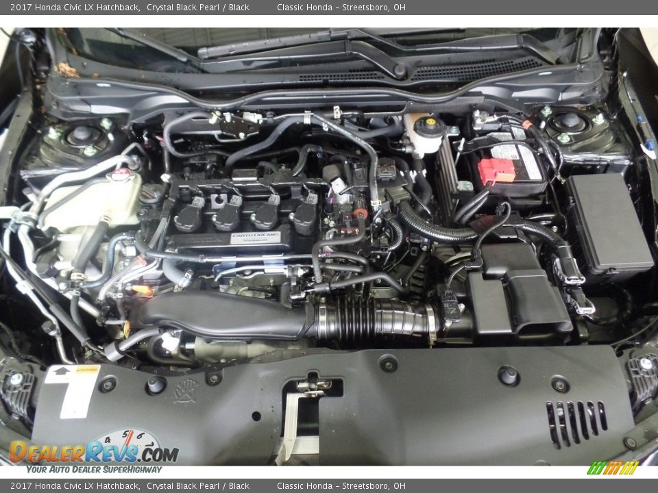 2017 Honda Civic LX Hatchback Crystal Black Pearl / Black Photo #13