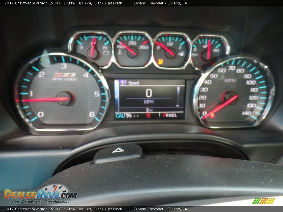2017 Chevrolet Silverado 1500 LTZ Crew Cab 4x4 Black / Jet Black Photo #31