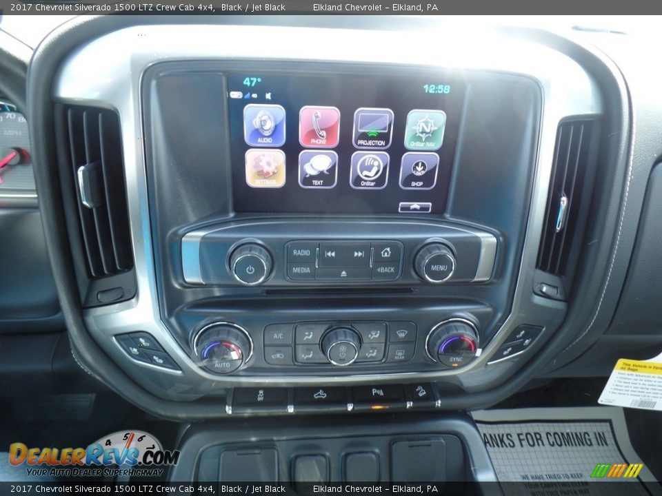 2017 Chevrolet Silverado 1500 LTZ Crew Cab 4x4 Black / Jet Black Photo #32