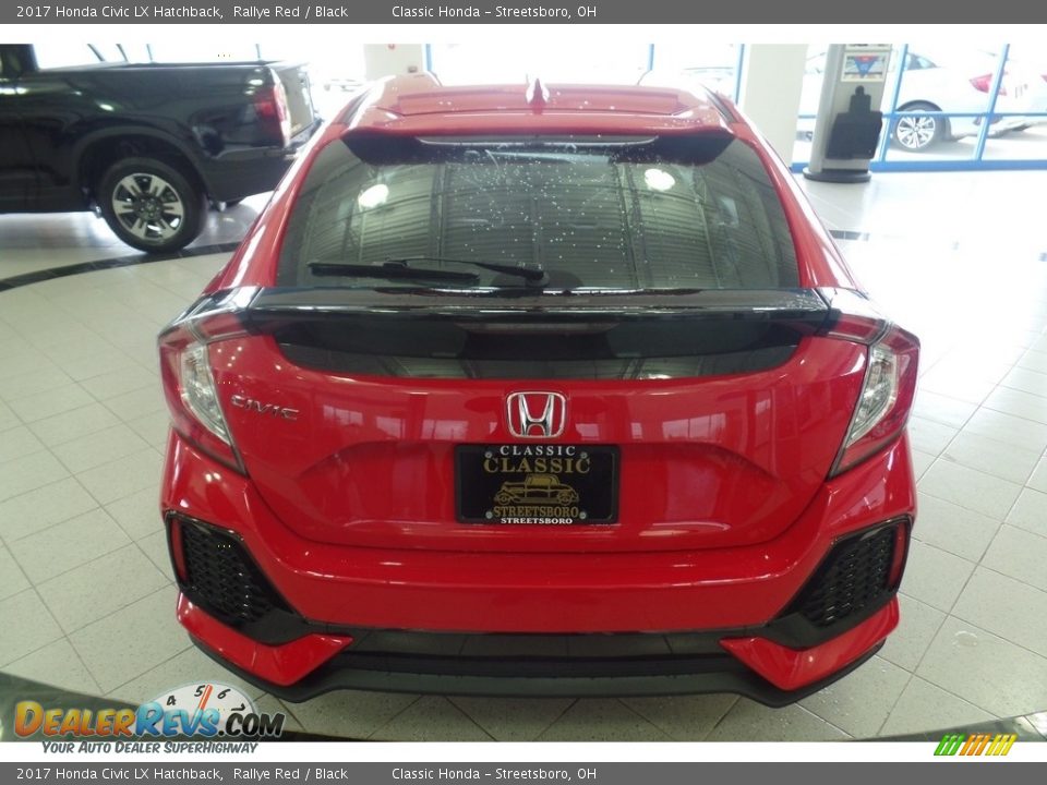 2017 Honda Civic LX Hatchback Rallye Red / Black Photo #4