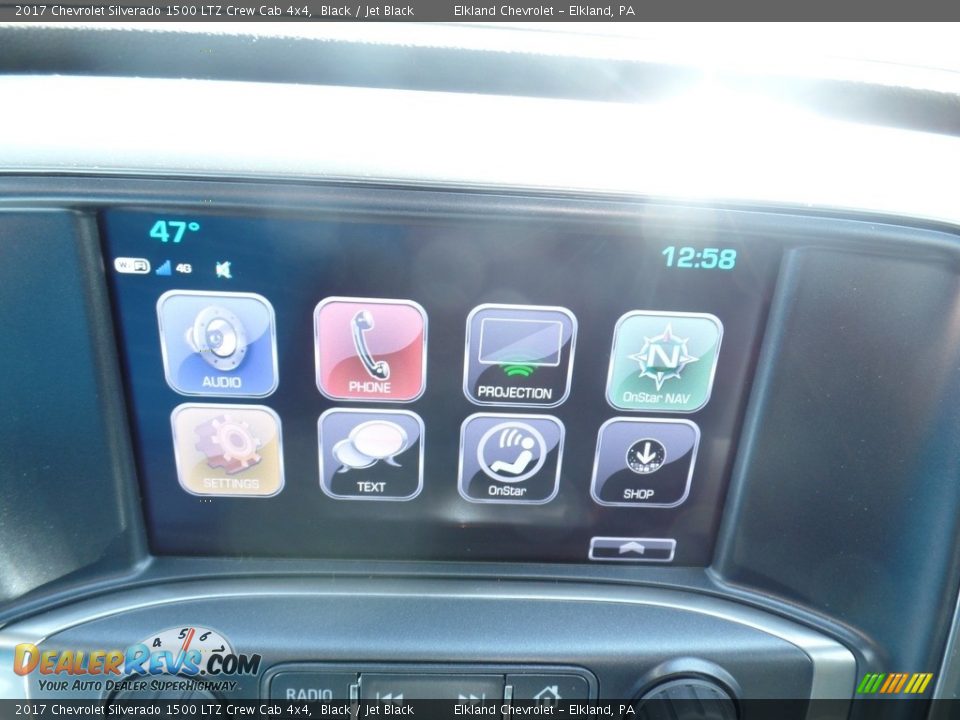 2017 Chevrolet Silverado 1500 LTZ Crew Cab 4x4 Black / Jet Black Photo #33