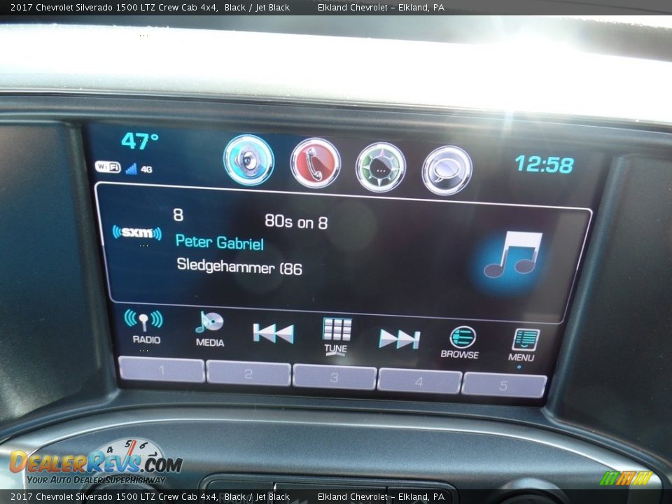 2017 Chevrolet Silverado 1500 LTZ Crew Cab 4x4 Black / Jet Black Photo #34