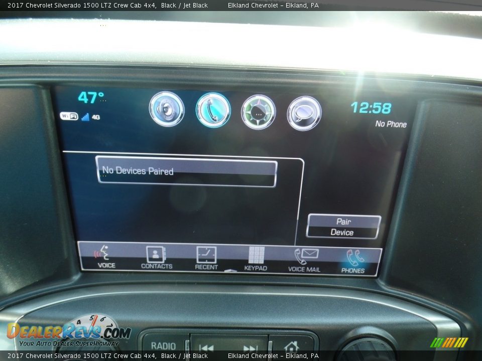 2017 Chevrolet Silverado 1500 LTZ Crew Cab 4x4 Black / Jet Black Photo #35
