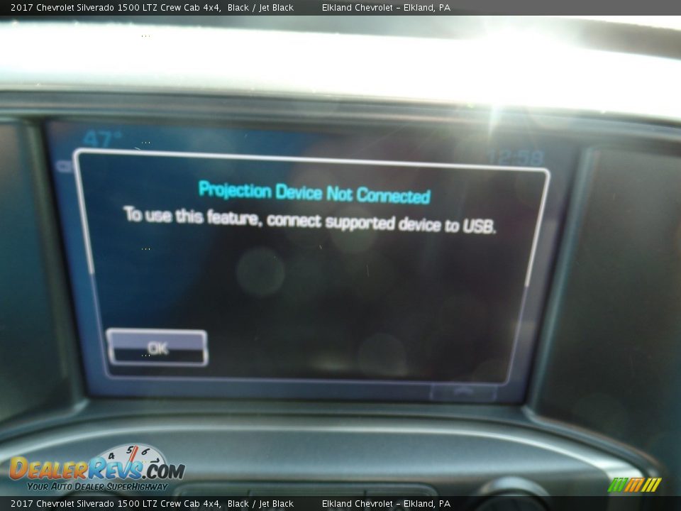 2017 Chevrolet Silverado 1500 LTZ Crew Cab 4x4 Black / Jet Black Photo #36