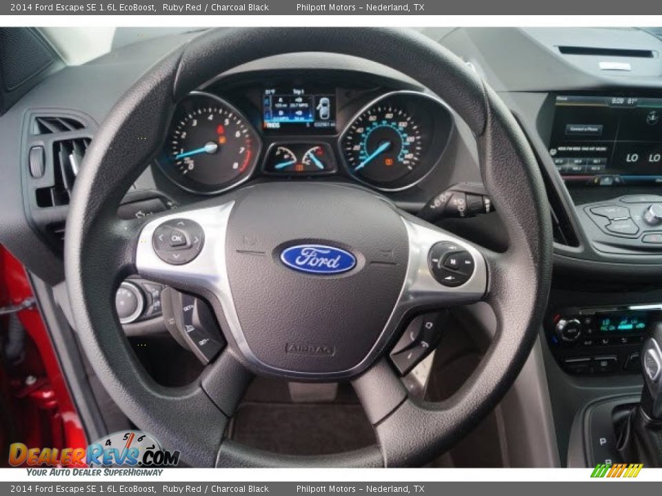 2014 Ford Escape SE 1.6L EcoBoost Ruby Red / Charcoal Black Photo #20