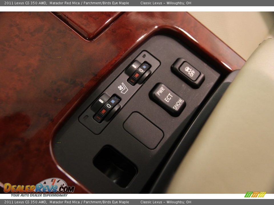 2011 Lexus GS 350 AWD Matador Red Mica / Parchment/Birds Eye Maple Photo #14