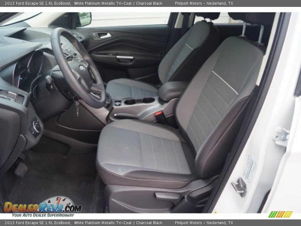 2013 Ford Escape SE 1.6L EcoBoost White Platinum Metallic Tri-Coat / Charcoal Black Photo #19