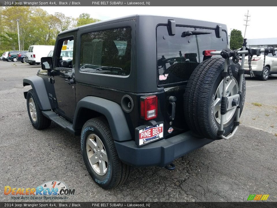2014 Jeep Wrangler Sport 4x4 Black / Black Photo #2