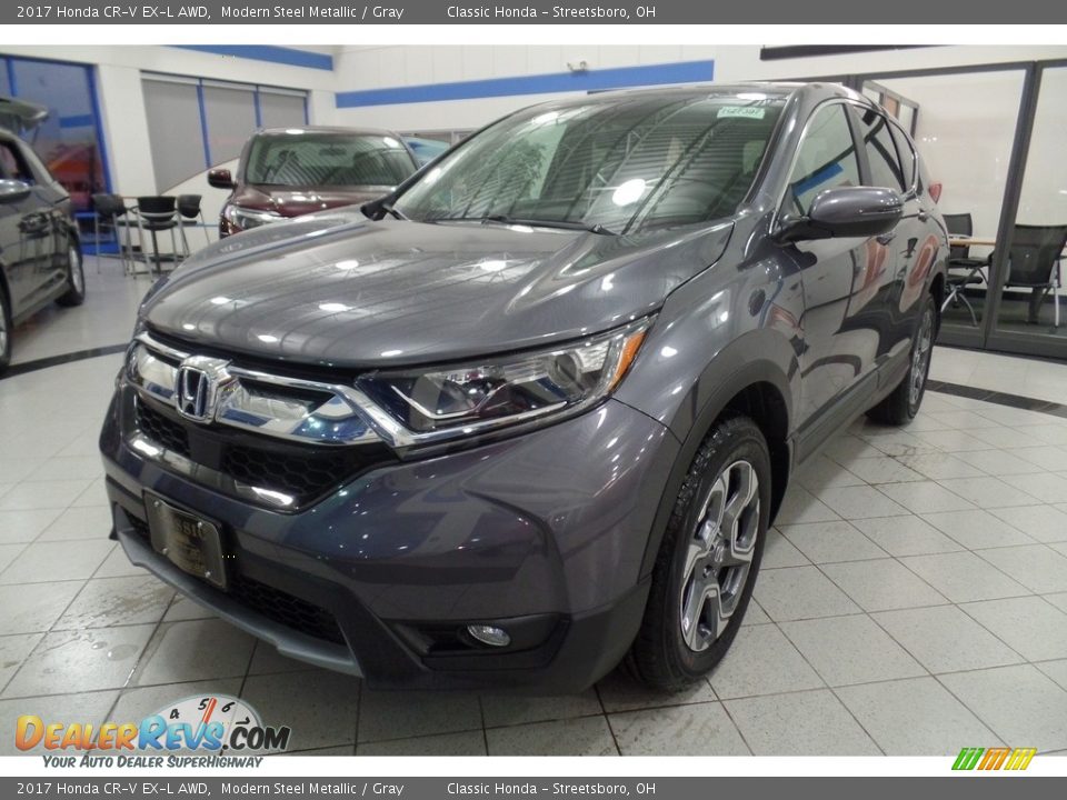 2017 Honda CR-V EX-L AWD Modern Steel Metallic / Gray Photo #1