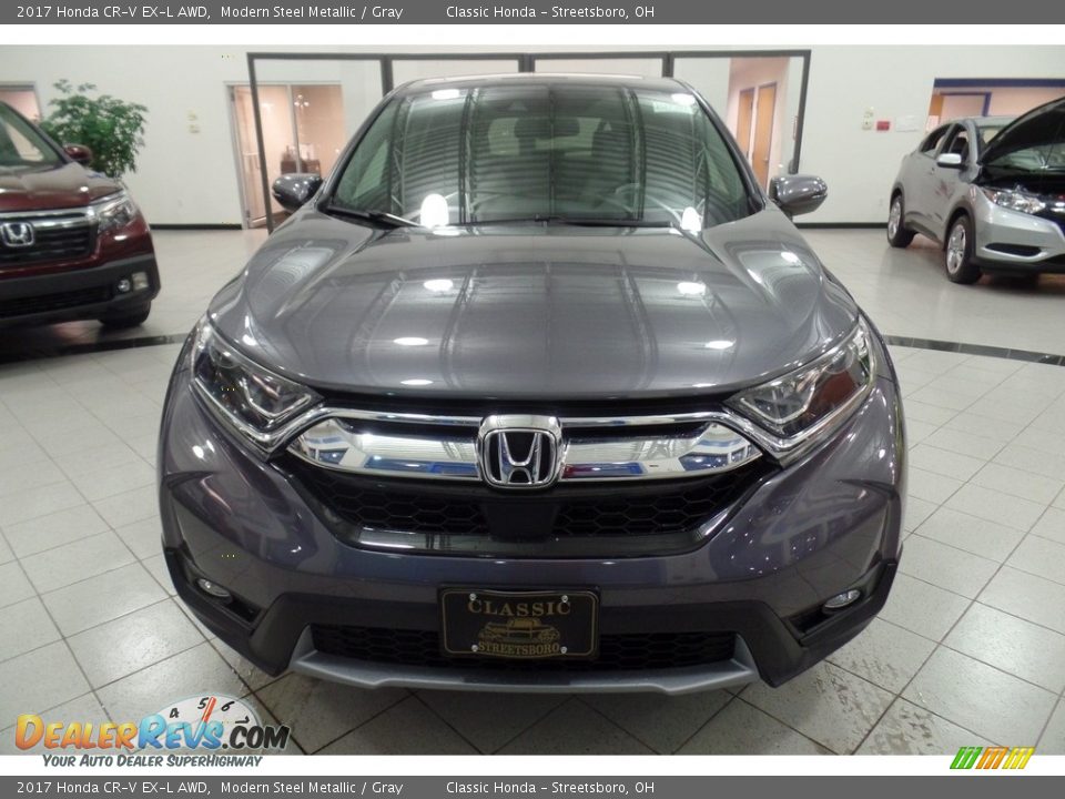 2017 Honda CR-V EX-L AWD Modern Steel Metallic / Gray Photo #3