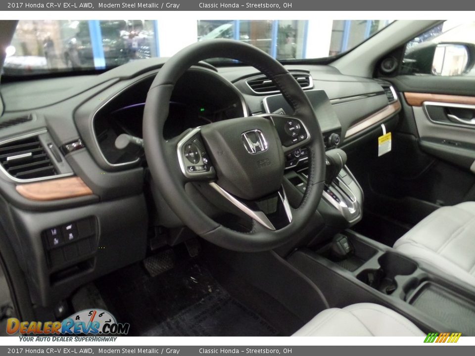2017 Honda CR-V EX-L AWD Modern Steel Metallic / Gray Photo #7