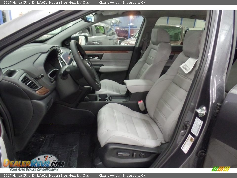2017 Honda CR-V EX-L AWD Modern Steel Metallic / Gray Photo #8