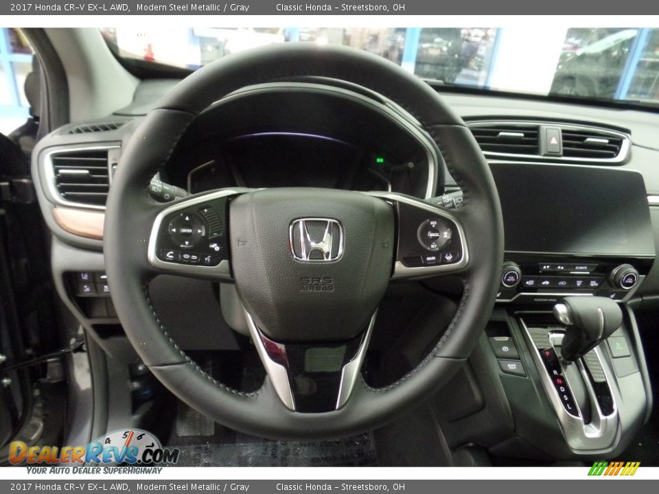 2017 Honda CR-V EX-L AWD Modern Steel Metallic / Gray Photo #10