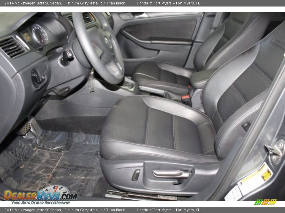 2014 Volkswagen Jetta SE Sedan Platinum Gray Metallic / Titan Black Photo #14