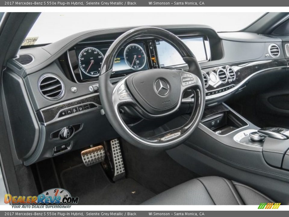 2017 Mercedes-Benz S 550e Plug-In Hybrid Selenite Grey Metallic / Black Photo #6