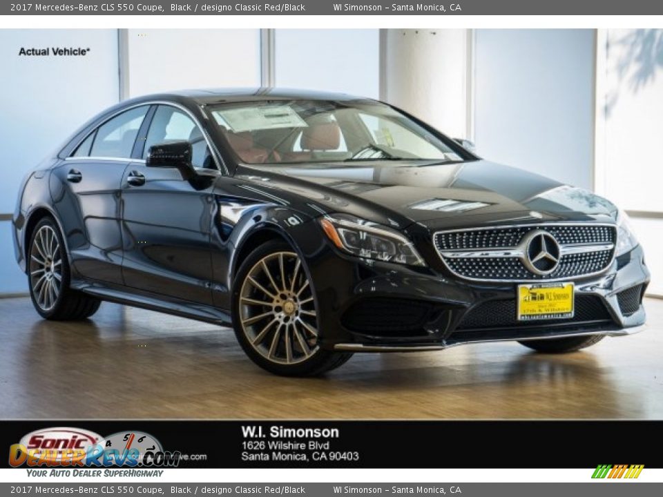 2017 Mercedes-Benz CLS 550 Coupe Black / designo Classic Red/Black Photo #1
