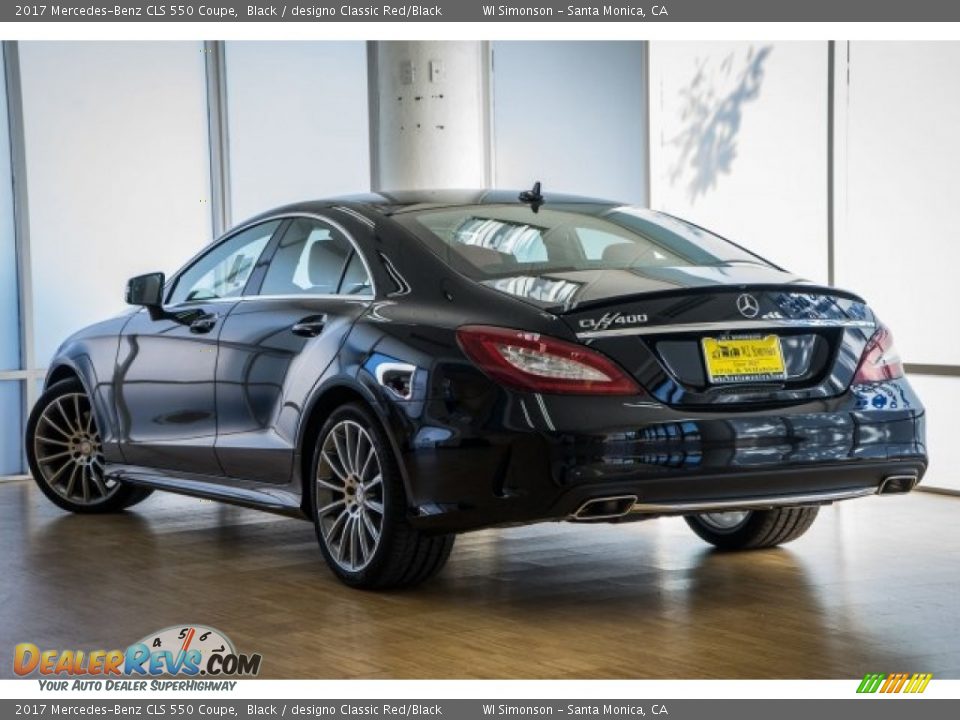 2017 Mercedes-Benz CLS 550 Coupe Black / designo Classic Red/Black Photo #3