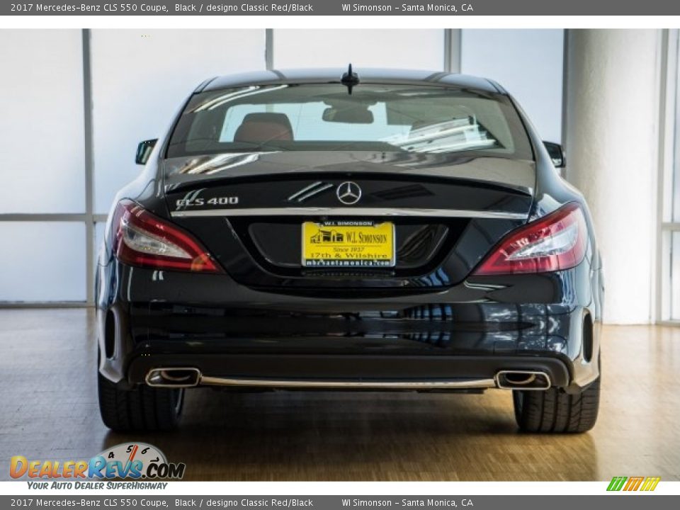 2017 Mercedes-Benz CLS 550 Coupe Black / designo Classic Red/Black Photo #4