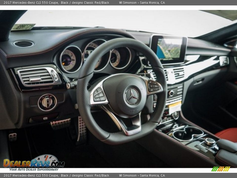 2017 Mercedes-Benz CLS 550 Coupe Black / designo Classic Red/Black Photo #5