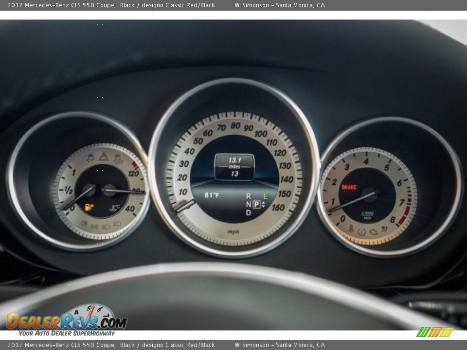 2017 Mercedes-Benz CLS 550 Coupe Black / designo Classic Red/Black Photo #6
