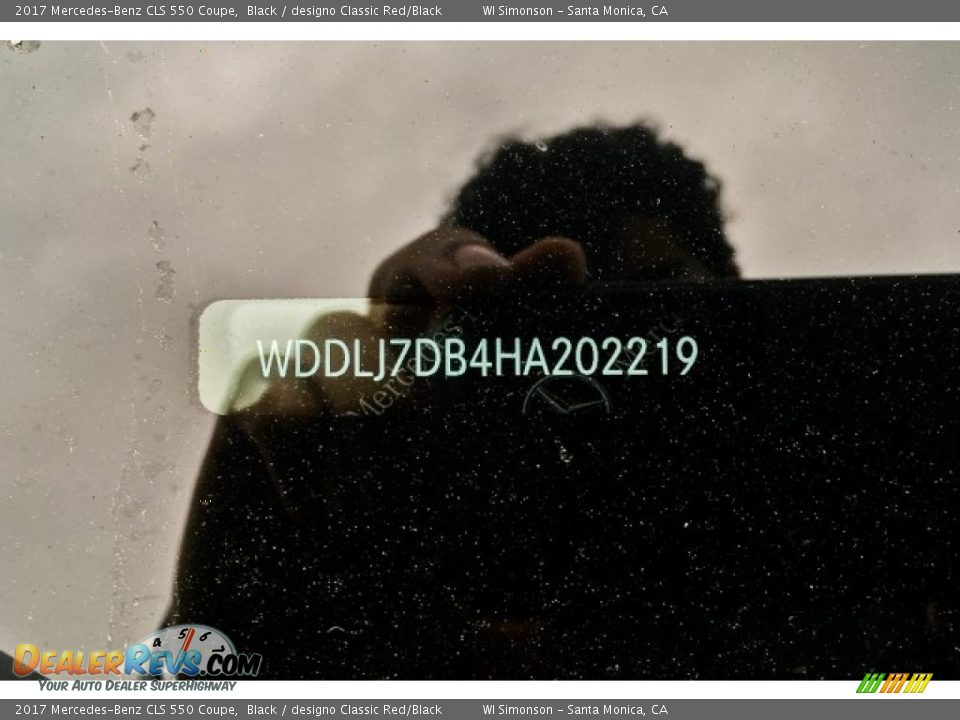 2017 Mercedes-Benz CLS 550 Coupe Black / designo Classic Red/Black Photo #10