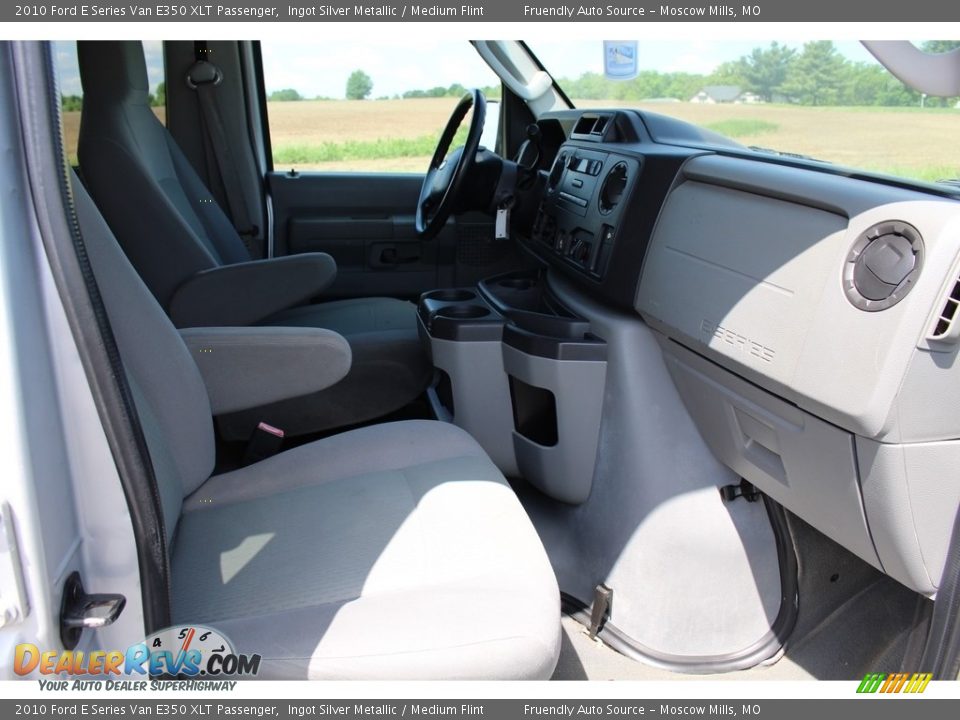 2010 Ford E Series Van E350 XLT Passenger Ingot Silver Metallic / Medium Flint Photo #10